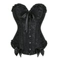 thumbnail image 1 of Ausyst Bodysuit for Women Court Corset Feather Velvet Christmas Bow Body Shaping Clothes Shapewear Clearance, 1 of 3