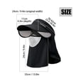 thumbnail image 3 of Deago Womens Wide Brim Sun Hat with Detachable Face Cover & Neck Flap Ponytail Outdoor UV Protection Visor Hat for Garden Fishing Hiking, 3 of 8