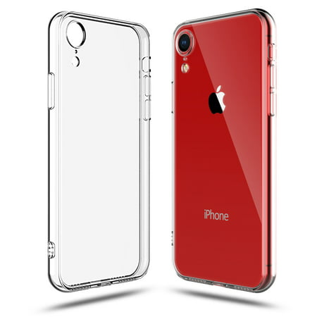 iPhone XR Clear Transparent TPU Case Soft Cover with Smudge-free