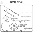 thumbnail image 6 of Gustave Large Frameless DIY Wall Clock Large Modern 3D Mirror Wall Clock Decor Sticker DIY Clock kit for Home Living Room Bedroom Office Decoration (Black), 6 of 10