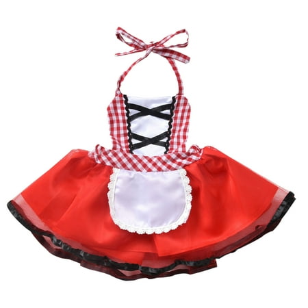 

dmqupv Newly Born Woman Toddler Kids Girls Christmas Sleeveless Dress Cloak Red Riding Hood Outwear Cosplay Party Girl Outfits Childrenscostume Red 12-18 Months
