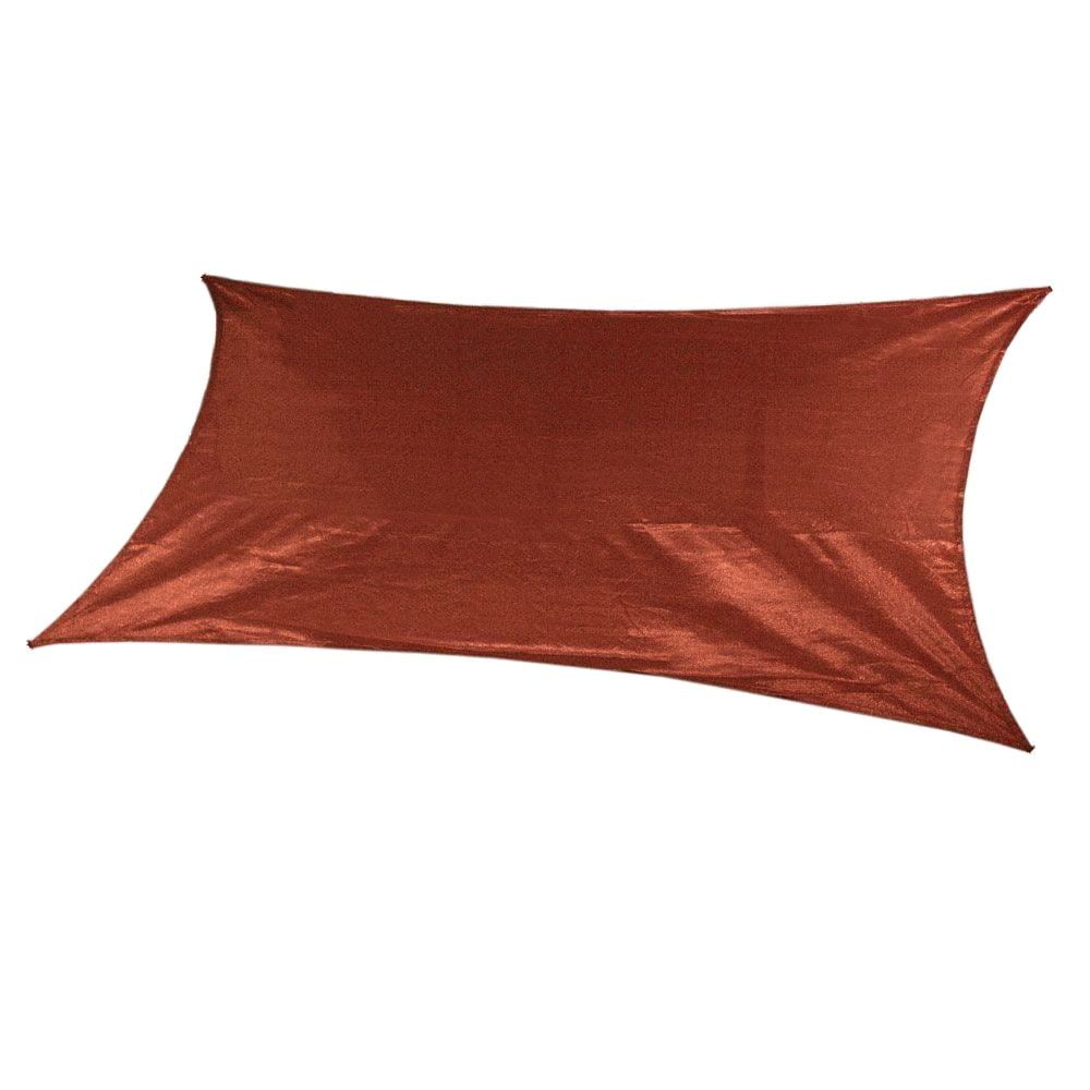 Ready-to-hang Rectangle Shade Sail Canopy Brick red 13ft x 7ft 