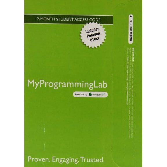 MyLab Programming with Pearson eText -- Access Code Card -- for Starting Out with Python, 9780133759112, Paperback, 3
