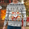 thumbnail image 1 of WILLBEST et Chandails en Molleton Hommes Automne et Hiver Tendance Décontractée Chandail Imprimé de Noël Col Rond Chandail à Capuchon, 1 of 3