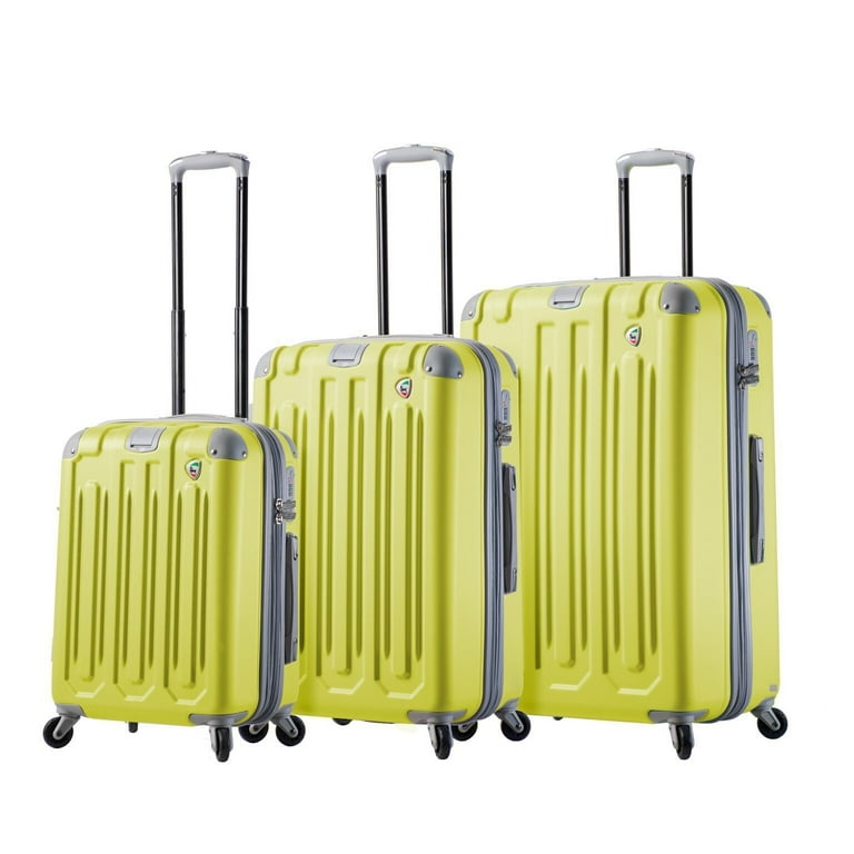 Mia Toro ITALY Gelato 3-piece Hardside Spinner Luggage Set Yellow