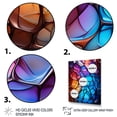 thumbnail image 3 of Designart "Opalescent Fractal Glass Relief in Colorful Abstract I" Geometric Canvas Wall Art - Modern Colorful Abstract Fractal Living Room Canvas Art, 3 of 6