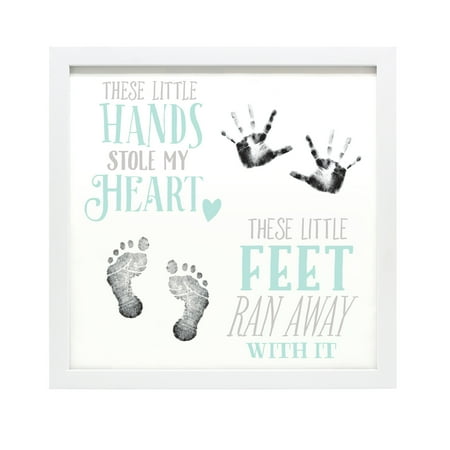 baby s handprint and footprint keepsake frame walmart com