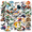 3A, variant on Cartoon Dinosaur Theme Stickers, Waterproof Dinosaur Theme Sticker for Water Bottle Laptop Phone Cases Planner Skateboard Luggage Helmet Party Favor Decor, Ideal for Adults Teens Teacher Rewards