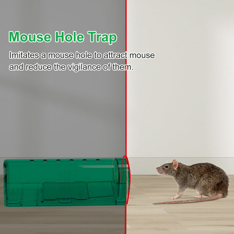 Humane Mouse Traps, Catch& Release, Reusable Rat Traps, Easy To Set And  Safe For Family And Pets, No Kill For Small Rodent/Voles/Hamsters/Moles,  Catcher That Works For Indoor/Outdoor, 4 Pack