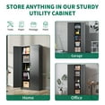 thumbnail image 5 of Garage Storage Cabinet with Doors and 4 Adjustable Shelves, Alvantor 72" Tall Metal Garage Cabinet , Lockable Tool Storage Cabinets for Garage, Home, Office Black, 5 of 7