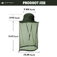 thumbnail image 4 of AYAMAYA Fishing Hat with Neck Face Cover, Sun Hat with Mesh , Anti Mosquito Gnats Net Hat for Hiking, Backpacking,Camping(Army Green), 4 of 7