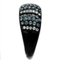 thumbnail image 4 of Luxe Jewelry Designs Stainless Steel Women's Ring with Montana Blue and Clear Crystals - Size 8, 4 of 4