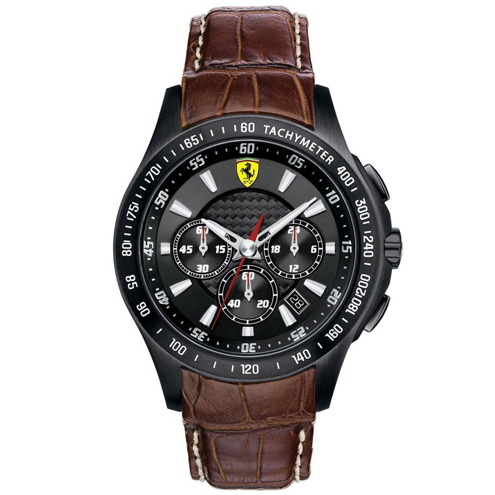 Ferrari Men's 0830045 Scuderia Chronograph Black Dial Brown