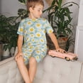 thumbnail image 4 of Fotbe Daisies Flowers Pijama Estampada de 2 Piezas para Niños – Ropa de Dormir de Manga Corta Cómoda para Niños y Niñas, Camiseta y Shorts de Algodón-Medium, 4 of 6