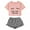 Rose, variante sur Ensembles de Pyjama pour Femmes Tenue Décontractée Femme T-Shirt à Manches Courtes Hauts Shorts Vêtements de Nuit Ensembles de Pj Jaune P