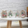 2024 Christmas Lighted Wooden Pendant Festive Decoration