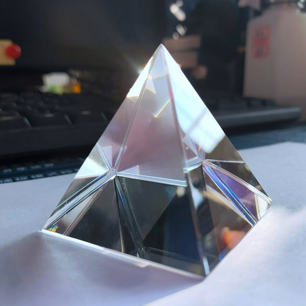 Remise Pyramide de Cristal Verre Optique Prisme Arc-en-Ciel