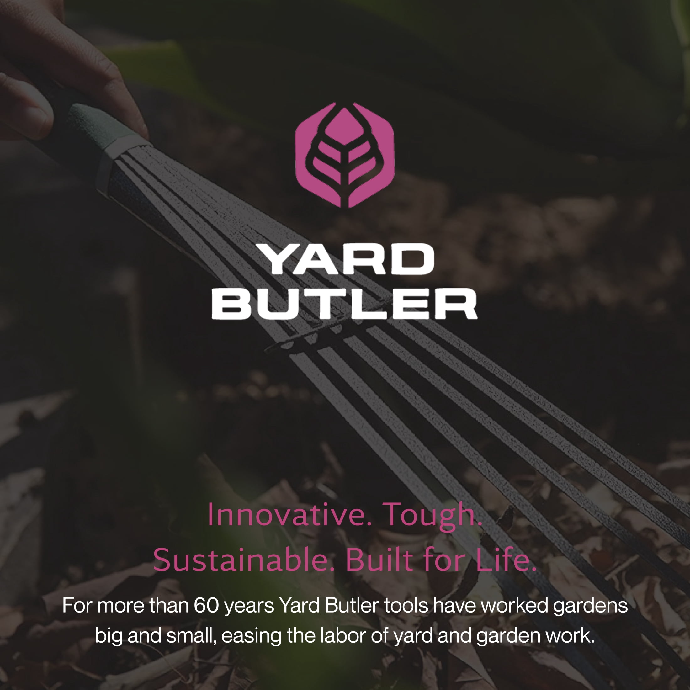 Yard Butler Terra Rake All Steel 18” Floating Tine Leaf and Debris Clearing Hand Garden Spring Rake – WHR-6