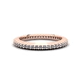 thumbnail image 2 of Natural .45Ct Round Cut Diamond Stackable Women's Anniversary Wedding Eternity Band Ring Solid 18k Rose Gold F VS2, 2 of 3