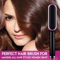 thumbnail image 1 of Peine alisador de pelo Sincero negro mate con plancha y cepillo, 1 of 5