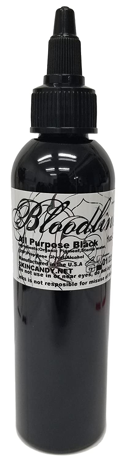 Bloodline Tattoo Ink - All Purpose Black - 4 ounce 