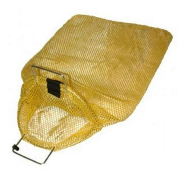 Trident Mesh Bag with Galvanized Wire Handle and D-Ring - Yellow - Large
