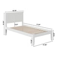 thumbnail image 6 of AFI Madison Twin Solid Wood Platform Bed, White, 6 of 6