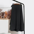thumbnail image 2 of abtuhar Long Skirts for Women,Women's Skirts,Women's Fashion Solid Color Leisure Fold Elastic Waist A-shaped Horn Skirt Black, 2 of 4