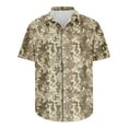 thumbnail image 5 of ZRGHAOYLQ Mens Vintage Camo T-Shirt Short Sleeve Camouflage Blouse Shirts Big and Tall Button Down shirts Plus Size Shirt Tops for Hiking, 5 of 5