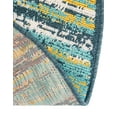 thumbnail image 5 of Unique Loom Outdoor Coastal Collection Area Rug - Ombre (7' 1" Round Multi.Blue/Yellow), 5 of 9