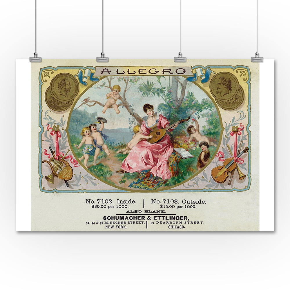 Allegro Brand Cigar Box Label 36x54 Giclee Gallery Print Wall Decor Travel Poster