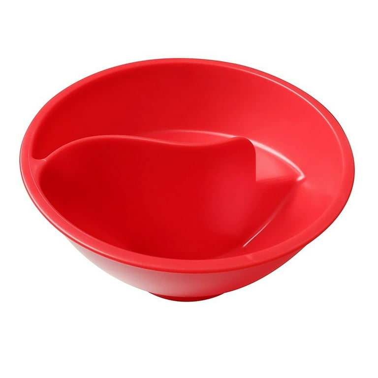 Travelwant Soggy Cereal Bowl - BPA-Free Divided Bowls for Kids and Adults, Red