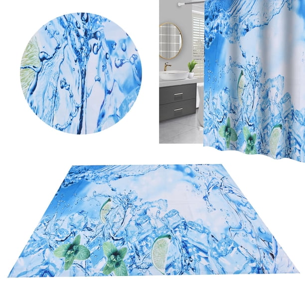 Juego De Cortinas De , Cortina De Ducha, Impermeable, Duradera, Fibra De Poliéster, Antiarrugas, Suave Con Ganchos Para La Bañera Del Hogar Para La Decoración Del