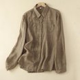 thumbnail image 2 of Timegard Womens Shirts Button down Lapel Neck Embroidery Tops Lightweight Work Casual Loose Blouse, 2 of 8