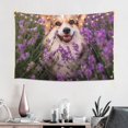 thumbnail image 2 of Xecao Dog in Lavender Flowers Print Tapestry, Wall Hanging Room Funny Decor, Backdrop Room Decor for Bedroom Living Room dormitory, 2 of 8