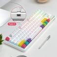 thumbnail image 3 of AJAZZ K870T Bluetooth Wireless Dual Mode 87-Key Mechanical Keyboard RGB Lighting Tea Switch White, 3 of 8