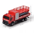 thumbnail image 1 of (2 Pieces) Pull Back Alloy Garbage Sorting Toy Car Children's Sprinkling Cleaning Sanitation Model Boy Car Gift (Puili Fire Rescue Vehicle), 1 of 5