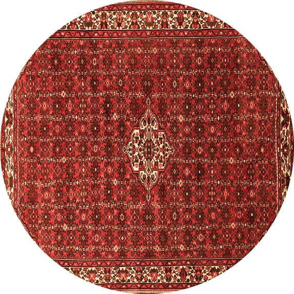 Ahgly Company Indoor Round Persian Orange Traditional Area Rugs, 3' Round
