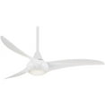 thumbnail image 2 of 44 Inch 3 Blade Ceiling Fan With Light Kit-White Finish-White Blade Color Minka Aire Fans F845-Wh, 2 of 7
