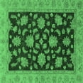 thumbnail image 1 of Ahgly Company Indoor Square Oriental Emerald Green Traditional Area Rugs, 5' Square, 1 of 4
