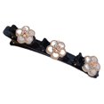 thumbnail image 1 of RYGRZJ Flower Headwear Double Layer Hairpin Hair Clip Rhinestone Buttons Band Clip 1PCS, 1 of 1
