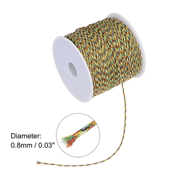 Unique Bargains Uxcell Nylon Cord Diy Making Satin String Craft Wire With Plastic Spool 147ft, Multi-Gold Tone
