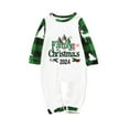 thumbnail image 3 of Odeerbi Christmas Pajamas for Family Plaid Holiday Long Sleeve Family Christmas Pajamas Matching Sets Toddler Fashion Plaid Print Tops Pants Sleepwear Xmas Family Matching PJs Set Green, 3 of 5