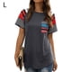 thumbnail image 3 of Qarigey Top con dobladillo en la parte delantera a rayas para mujer Prendas para la parte del cuerpo Gris L Qarigey AP001701-13, 3 of 6