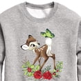 thumbnail image 3 of Disney Bambi - Christmas Botanical Butterfly - Toddler & Youth Crewneck Fleece Sweatshirt, 3 of 5