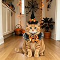 thumbnail image 5 of Halloween Witch Costume for Cats – Lace Scarf + Pointed Hat Set, Adjustable Elastic Fits Kittens & Small Cats, Yellow Photo Prop, 5 of 5
