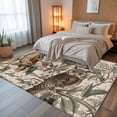 thumbnail image 5 of 5x7 Area Rugs, Country Owl Non-Skid Rubber Backing Large Rectangle Rugs - Living Room Bedroom Home Office, Rustic Sping Floral Botanical Postmark Indoor Floor Mat Carpets Washable Rug, 5 of 9