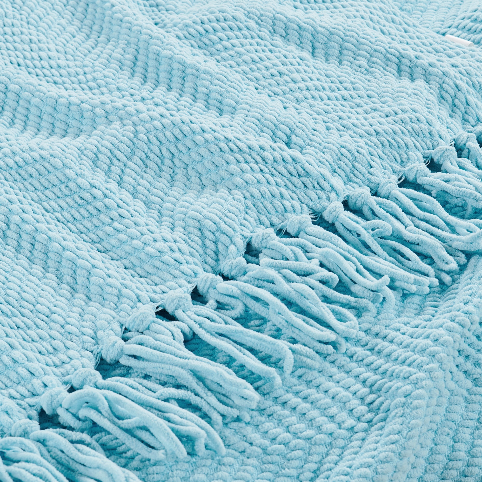 Home Soft Things Reversible Tweed Throw Blanket, Super Soft & Cozy - Aquamarine, 60x80"