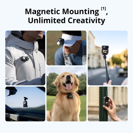 ウェアラブルカメラ アクションカメラ DJI Osmo Nano スタンダードコンボ（128GB）1/1.3インチセンサー 超軽量52g 防水 4K 強力手ブレ補正 保証2年 Care Refresh