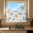 thumbnail image 6 of Beautynvta Coastal Theme Print Window Valance Curtain, Rod Pocket Light Filtering Short Window Drape, Beach Style Valance for Kitchen Bathroom Small Window Decor, 6 of 7